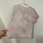 American Eagle  Soft & Sexy T Cinch Front Tee Lilac Lavender Purple Boho Cropped Photo 11