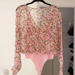 Cami NYC The Hope Floral Silk Bodysuit in Geranium Photo 10