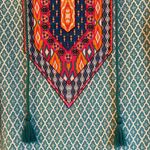 Urban Coco Size LARGE Turquoise Print BOHO Dress Tunic Photo 7