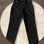 Counterparts Black Career Pull On Gold Button Office Work Pant Sz 6P Minimalist Photo 0