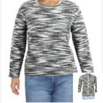 Anthropologie Lou & Grey Zipper Back Marbled Space Dye Sweater size XXS Photo 0