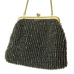 Black Mademoiselle VTG Hand Beaded Sequined Evening Bag Clutch Night Out Party Photo 3