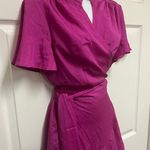 Dress Day Magenta Wrap Mini Dress Photo 6