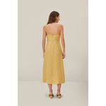 Farm Rio NWOT  Linen Sand 3d Flower Midi Dress Size L Photo 2