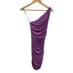LIONESS The goddess mini ruched purple one shoulder dress size 0 NEW Photo 6