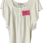 Loft Cream Blouse with Flutter Sleeves and Bib Collar Photo 0