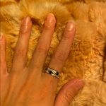 Gold and Blue Evil Eye Design Ring Photo 4