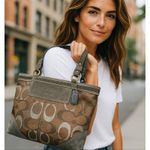 Coach  Y2K Metallic Satin & Suede Signature Shoulder Bag Photo 13