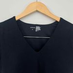 Soma Black Short Sleeve V Neck Ribbed Bodysuit Size Small Photo 2