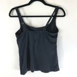 Lands' End  Tankini Top Underwire Scoop Neck Gathered Black 6 Photo 1