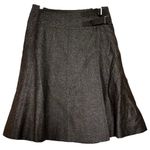 Sundance  Wool A Line Skirt Buckle Strap Detail Flowy Academia Preppy Brown 6 Photo 0