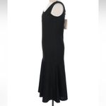 Club L London Classic Timeless Chic Black Midi Dress Mermaid Hem Size 10 NWT Photo 3