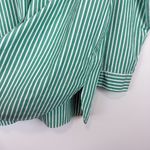 J. Crew Relaxed Cotton Button Up‎ Shirt Green Striped Size XL Photo 8