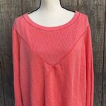 Marc New York Coral Long Sleeve Athleisure Slouch Shoulder Top Size XL Photo 1