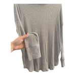American Eagle  Long Sleeve Ribbed Mock Neck Tunic Top Gray Size Large Photo 1