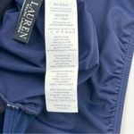 Ralph Lauren Lauren  Ring‎ Over The Shoulder One Piece Swimsuit Navy Blue 14 NWOT Photo 4