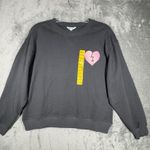 Wildfox  Shirt Womens Medium Gray Pink Crewneck Sweatshirt I Wish it Was Saturday Photo 1