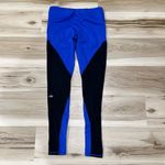 Alo Yoga Illusion 4 Blue Black Colorblock Athletic Leggings Women's Small Photo 2