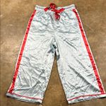 Mersea “Sailor” satin pajama bottom in aquamarine Size: Medium Red Photo 0