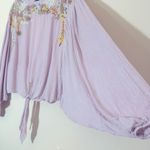 Free People up and away embroidered floral blouse size small Photo 8