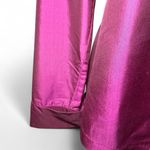 EXPRESS Women's Satin Button Down Shirt - Magenta Size 6 Photo 3