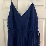 ASOS Navy Pleated Midi Dress Photo 1