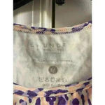 Laundry by Shelli Segal Pink/Purple Crop Sports Top With Attached Bra, Medium. Photo 3