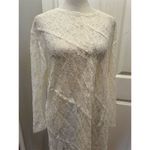 Sandro  Paris Women's White Lace Long Sleeve Dress Size M Photo 1