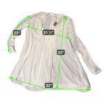 Yoko Apparel Tunic Dress Pleated Button Down White Casual Long Sleeve Size M Photo 1
