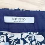 Sfizio Blue Floral Jacquard Crop Slim Pants Made in Italy, Size‎ Small Photo 2