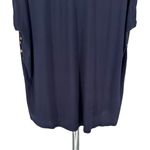 Full Moon Maternity Reece Mixed Material Top Navy Copper Dot 2X NWT StitchFix Blue Size undefined Photo 7