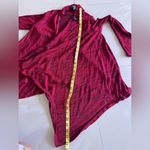 YA Los Angeles . Love Ryan Los Angeles Knit Red/ Black  Striped Open Duster Cardigan Size Large Photo 11