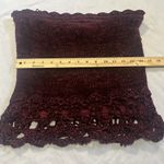 Cami NYC Chenille Maroon S Small Crochet Tube Top Photo 7