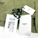 Balmain Vichy Gingham Knit Tank Top Olive Green 44 FR 12 US NWT DF0AB051KH60 Photo 10