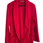 Chico's Women Cardigan M Red Open Front Stretch Jacket Career Office Travel Event Photo 7
