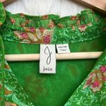 Joie  bright green floral long sleeve blouse Photo 1