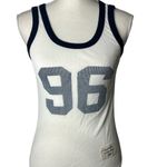 Acne Studios  Ermes Top in White & Navy Small New Womens Sleeveless Tank Photo 4