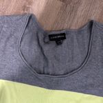 Lane Bryant NWOT  scoop neck sweater — 22/24 gray yellow and blue Photo 1