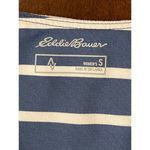 Eddie Bauer  Blue And White Striped Sleeveless V Neck Fit And Flare Dress Size S‎ Photo 6