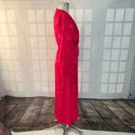 ZARA  bloggers favorite pink long sleeve floral jacquard true wrap maxi dress Photo 7