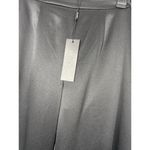 Misook  Straight-Leg Satin Pants Black Size Small New Shiny Flowy Size Zip Photo 4