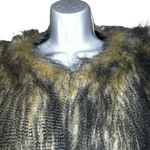 W118 By Walter Baker Jana Faux Fur Charcoal & Cream Cropped Jacket NWOT Medium Photo 2