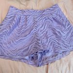 Boutique New  Lilac Zebra Print Lace Mini Shorts Photo 0