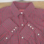 CHAPS  Denim Ladies' Snap Button Plaid Check Cowgirl Shirt Large Photo 2