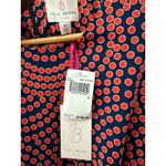 Julie Brown NYC Sprinkle Navy & Red Lily Pond Tie Waist Size XL Photo 8