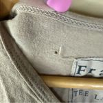 Frank & Eileen High Low Long Sleeve Cotton Dark Beige Size XS Tee FLAW Photo 8