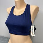 Vintage New NOS The Body Co. Sports Bra Size Medium Cotton Blend Blue CoolMax Photo 1