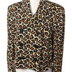 Diane Von Furstenberg  Animal Print Blazer Large Siren Office Administrative Photo 0