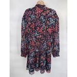 American Eagle AE Studio Floral Print Mini Dress Long‎ Sleeve Tie Neck Smocked Waist M Photo 9