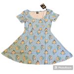 Rare! Cakeworthy Sesame Street Cookie Monster Skater Dress Blue Size L Photo 1